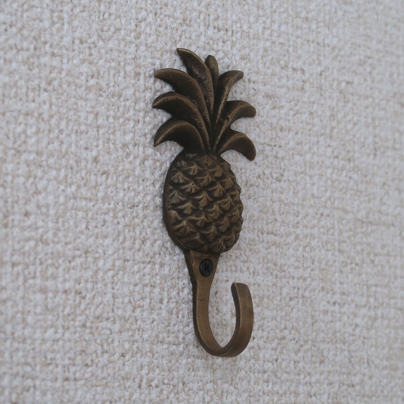  pineapple hook brass made ornament hanging lowering hook U-105 antique style [ mail service OK][ Hawaiian miscellaneous goods resort metal fittings DIY]YSA-370639