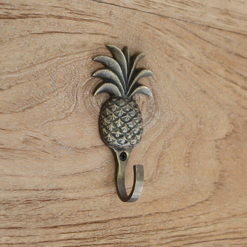  pineapple hook brass made ornament hanging lowering hook U-105 antique style [ mail service OK][ Hawaiian miscellaneous goods resort metal fittings DIY]YSA-370639