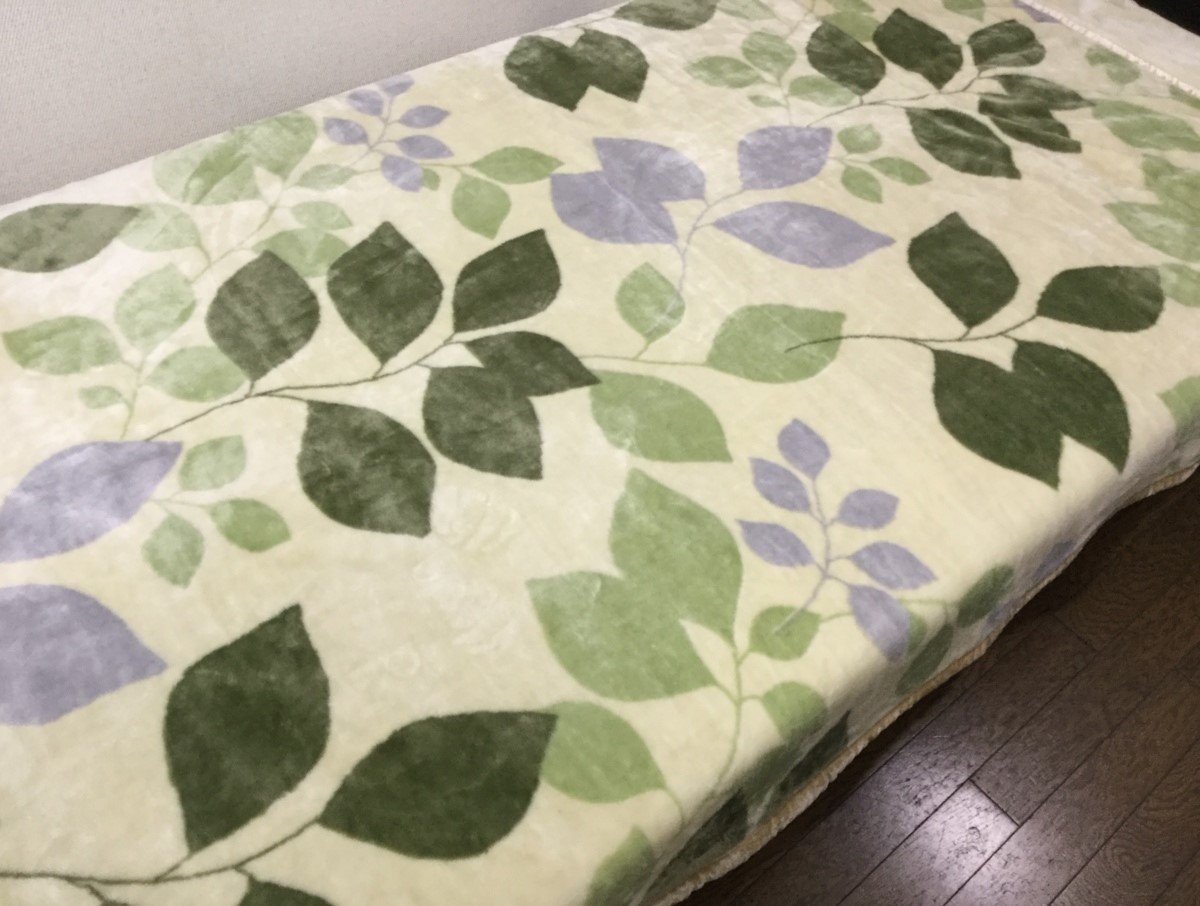 * with defect!! Manufacturers . work! micro * two sheets .. blanket * single size *140x200.* leaf pattern 