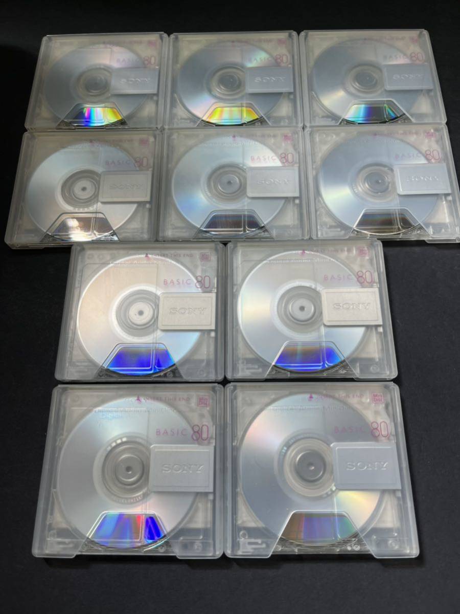 MD ミニディスク minidisc 中古 初期化済 ソニー SONY BASIC 80 10枚セット 記録媒体_画像1