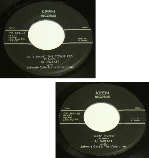 45rpm/ LET'S PAINT THE TOWN RED - AL SWEATT - I HATE MYSELF / 50s,ロカビリー,FIFTIES,KEEN RECORDS_画像2