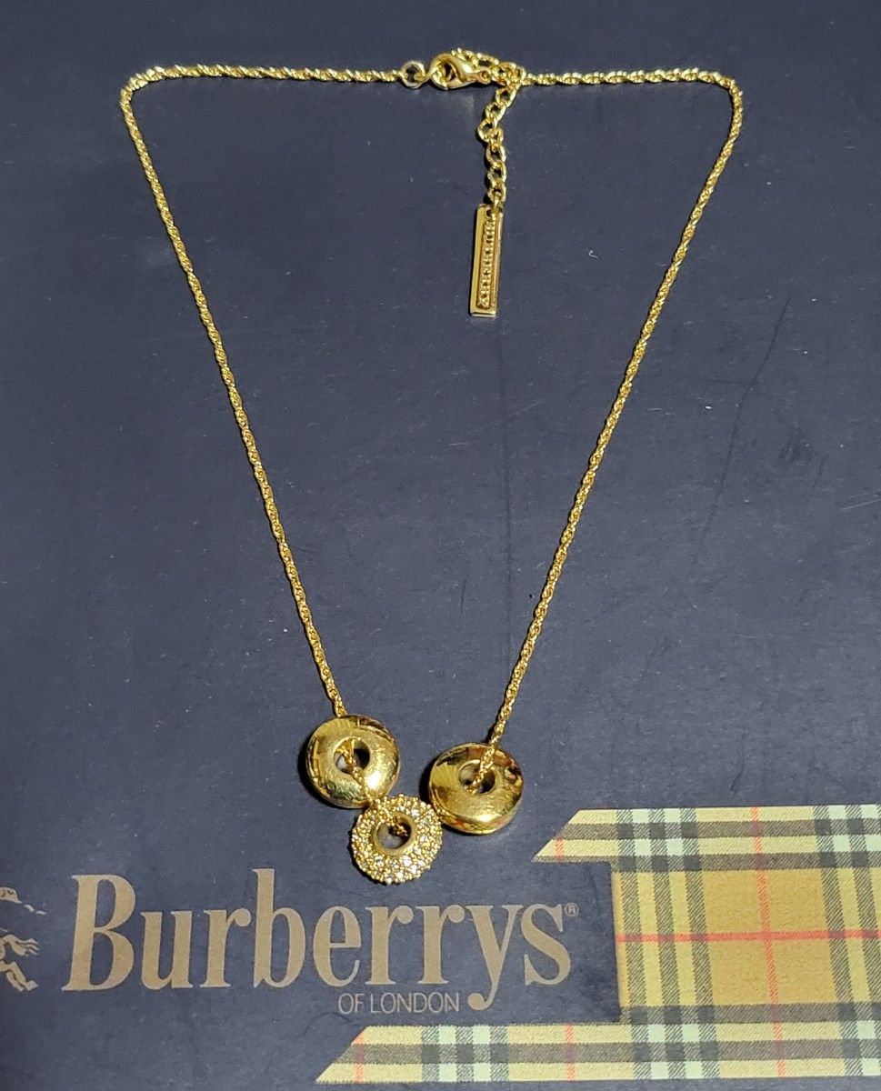 BURBERRY バーバリー ノバチェック柄&ストーン3連リング BURBERRY バーバリー ノバチェック柄&ストーン3連リング