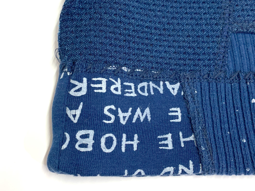 【新品・サイズF】Porter Classic・ポータークラシック HAGIRE KNIT CAP ハギレニットキャップ ハンドワーク ブルー 20010_画像4