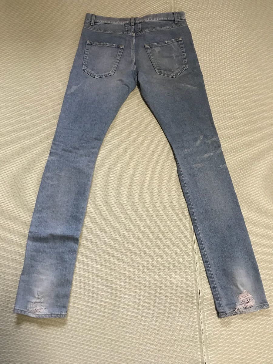 サンローランパリ 14AW デストロイ デニム 29 SAINTLAURENTPARIS クラッシュ ケリングタグ エディスリマン サンローラン JSB セリーヌ