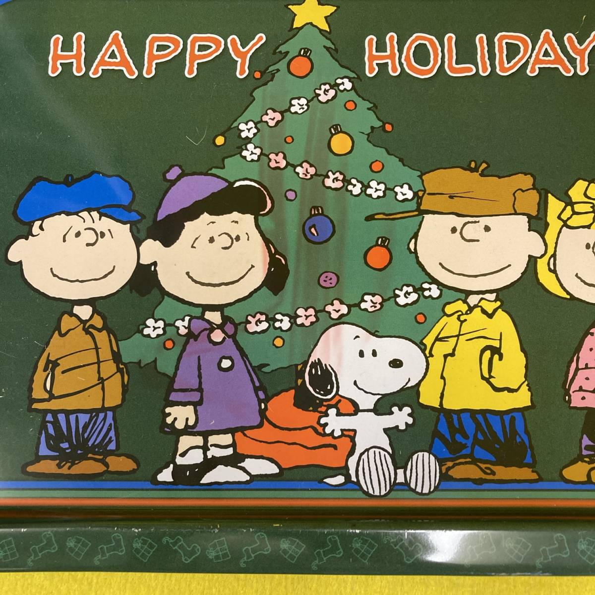 ヴィンテージ★SNOOPY　HAPPY HOLIDAY　ティントレー★スヌーピー、ハッピーホリデー、クリスマス、お盆、レトロ、ピーナッツ_画像2