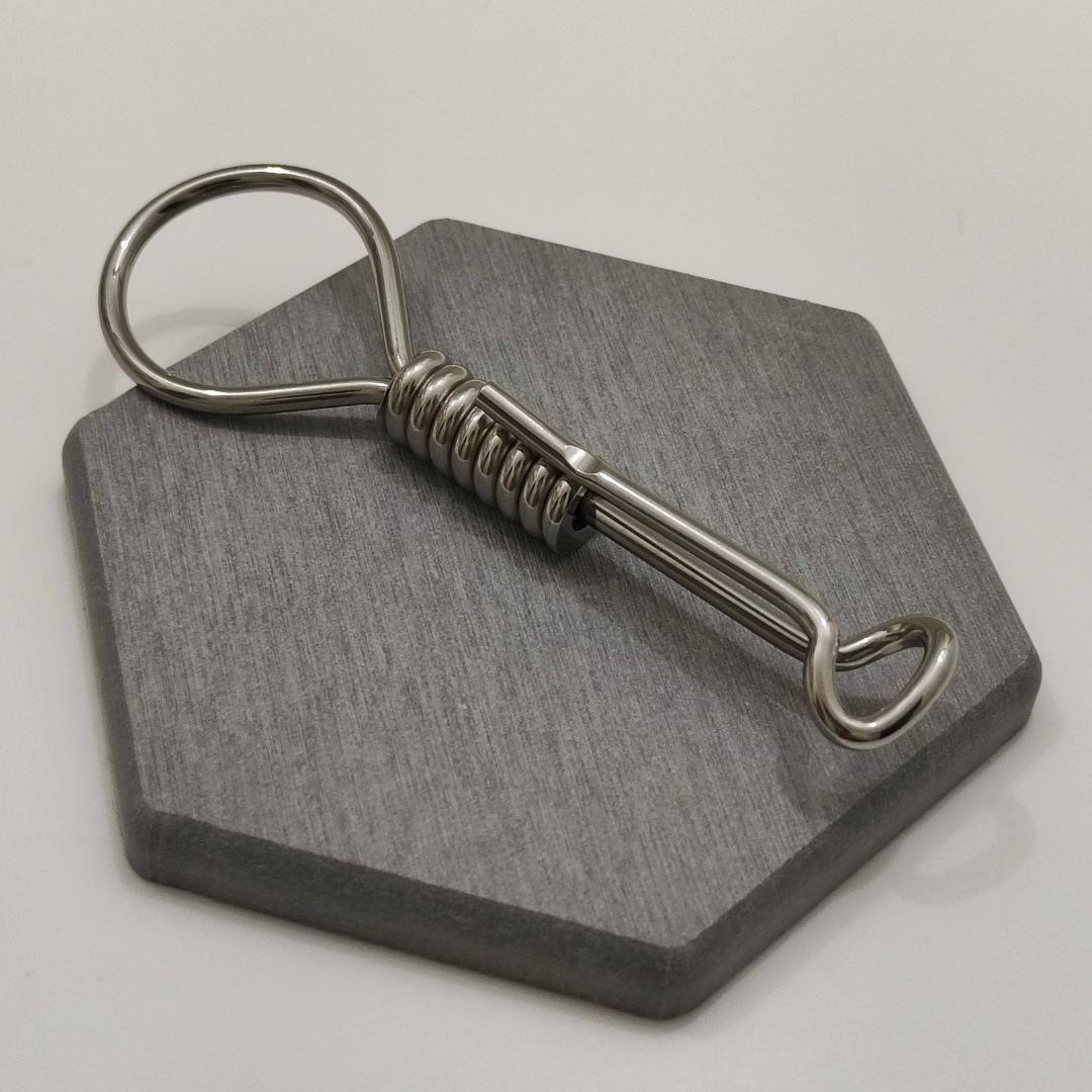 ジェフデッカー型 ステンレス シルバー キーフック キーホルダー ジェフデッカー型 ステンレス シルバー キーフック キーホルダー