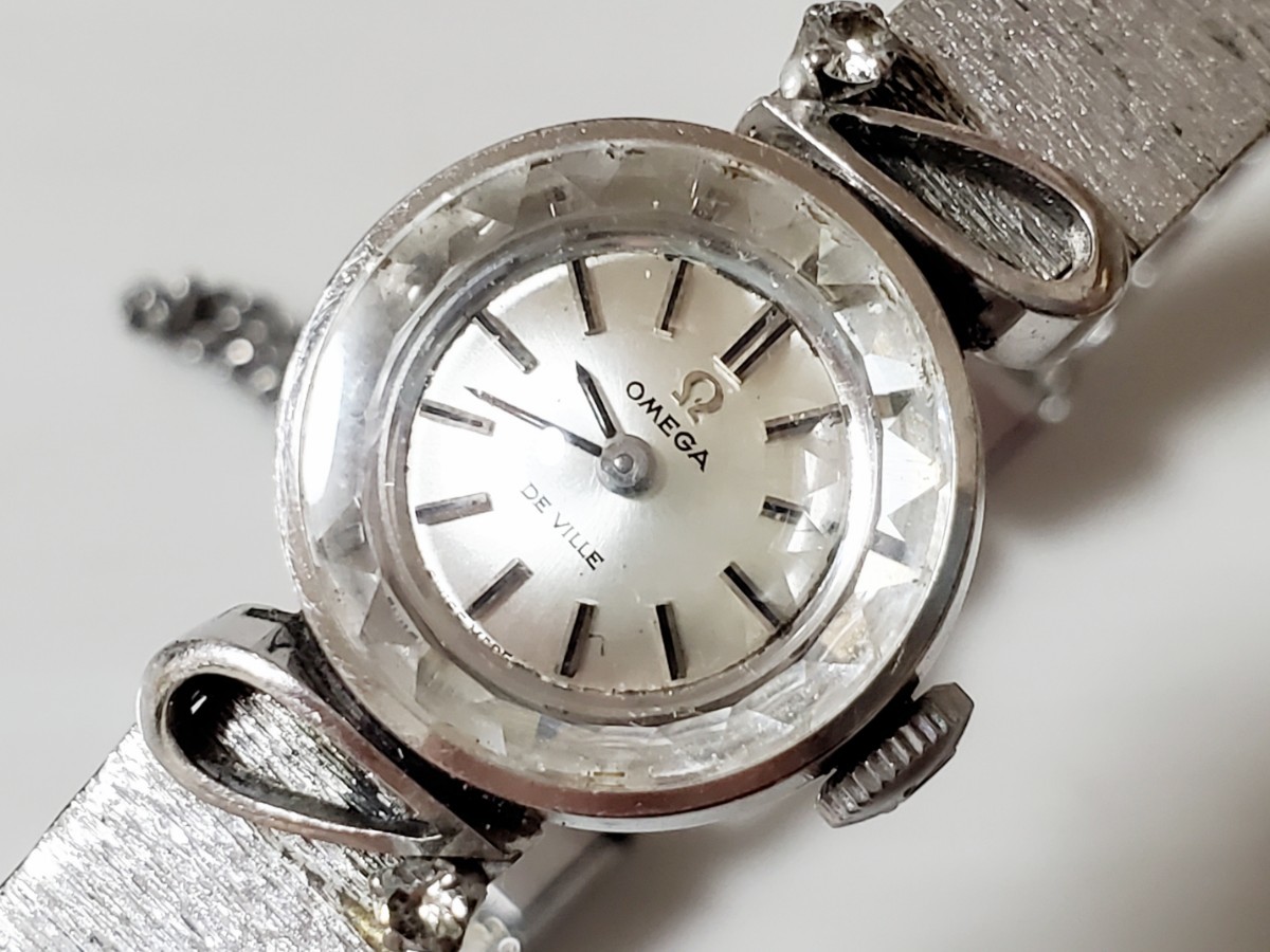 日本に OMEGA オメガ ブレス風ウォッチ カットガラス 高級機械式腕時計