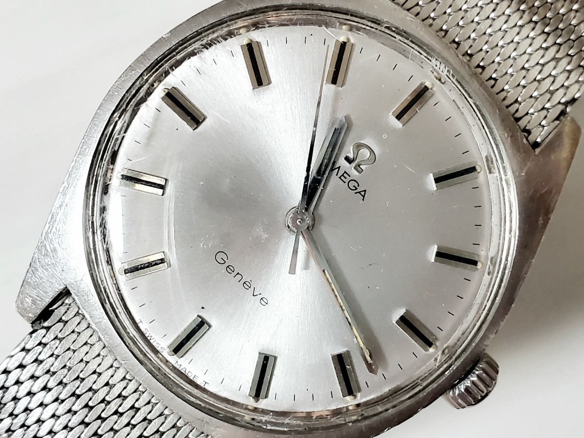 OMEGA オメガ Geneve ジュネーブ【ST335041】紳士用高級機械式腕時計 純正ブレスレット_画像1