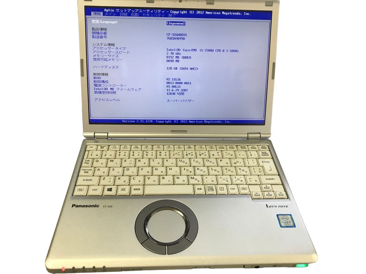 沸騰ブラドン i5-7200U Core CF-SZ6 note Let's 《ジャンク》Panasonic