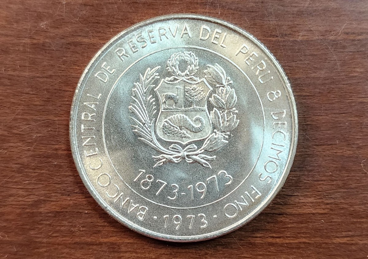 記念 銀貨 1873-1973年 日本 ペルー 修好100年 100 soles de oro 100 