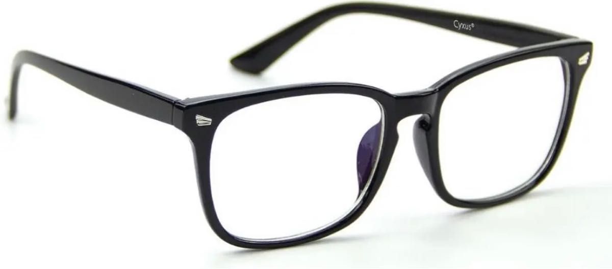 [Cyxus] シクサズ 伊達メガネ [透明レンズ] ファッション眼鏡 超軽量　透明フレーム