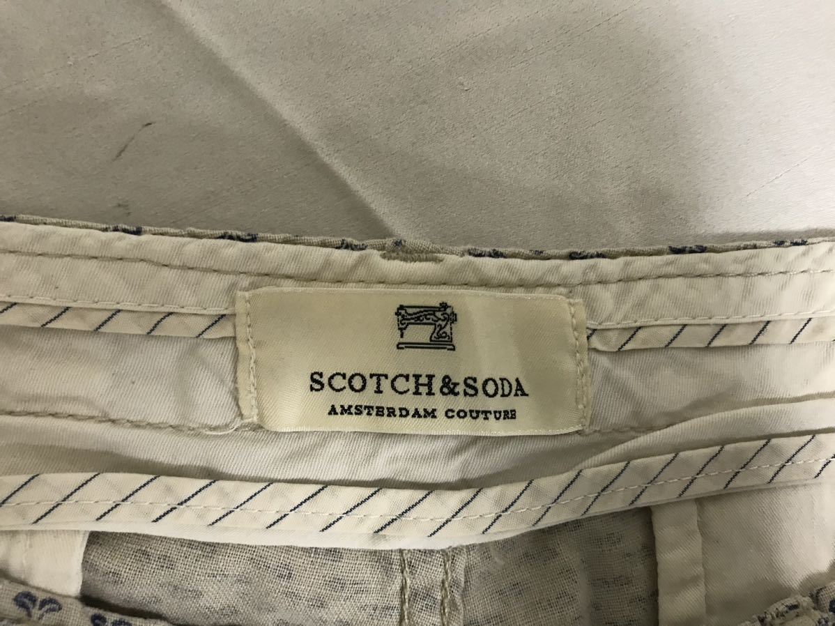 本物スコッチアンドソーダSCOTCH&SODAコットンカーゴハーフショートパンツメンズアメカジミリタリーサーフビジネススーツ29Sグレー柄_画像3