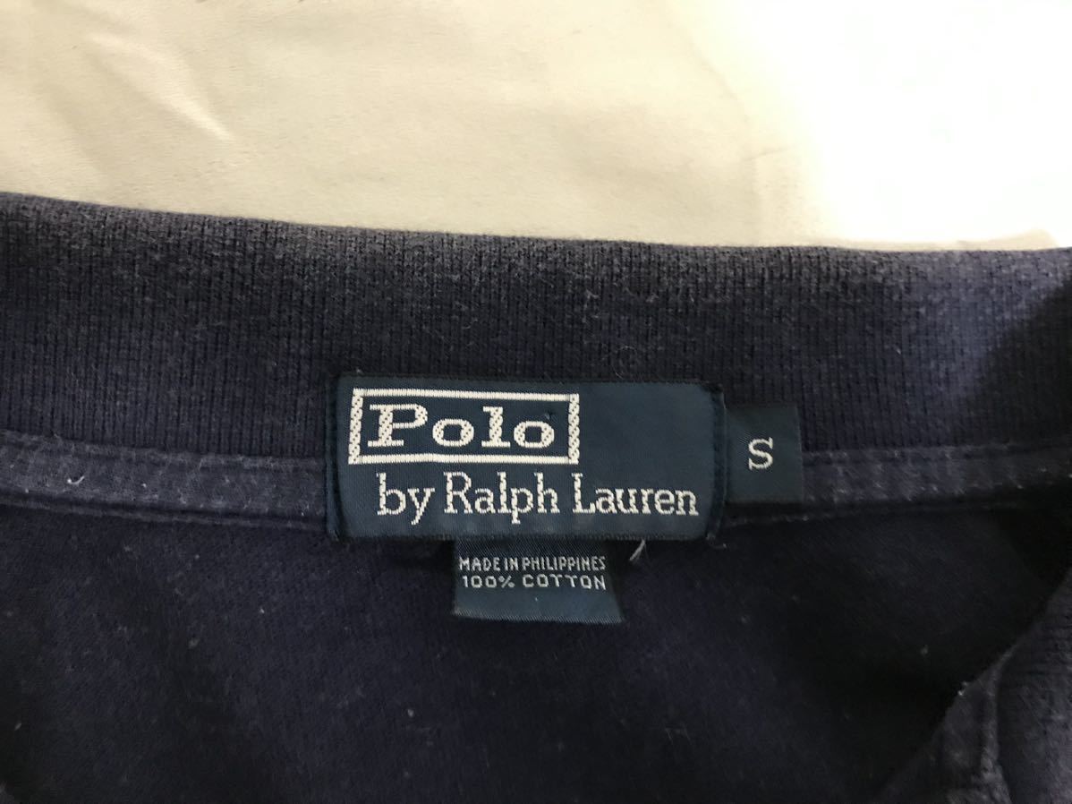 本物ポロラルフローレンPOLO RALPH LAURENコットンビッグポニー半袖ポロシャツメンズアメカジサーフビジネススーツゴルフ紺ネイビーS