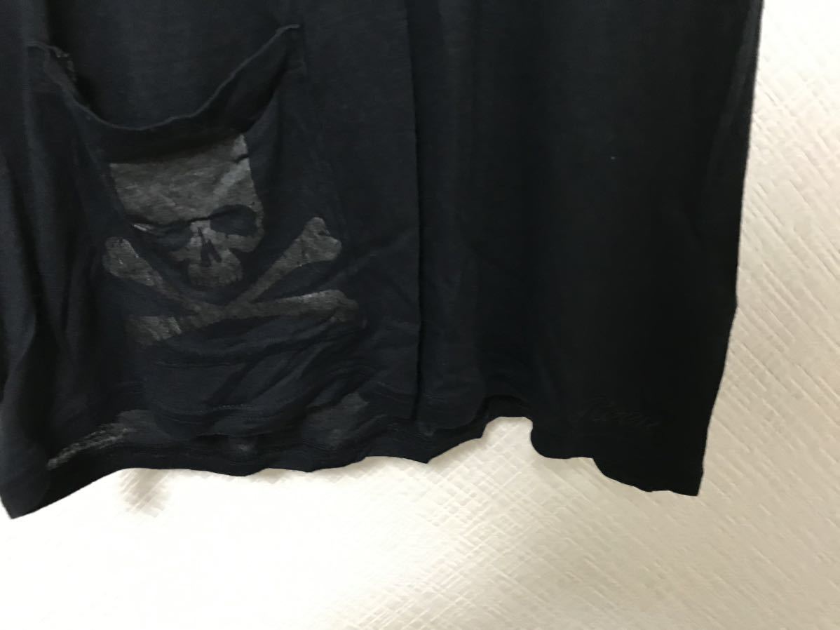 本物ロエンRoenレーヨンプリントタイト半袖Tシャツメンズサーフアメカジミリタリービジネススーツロック黒ブラック44S日本製_画像3