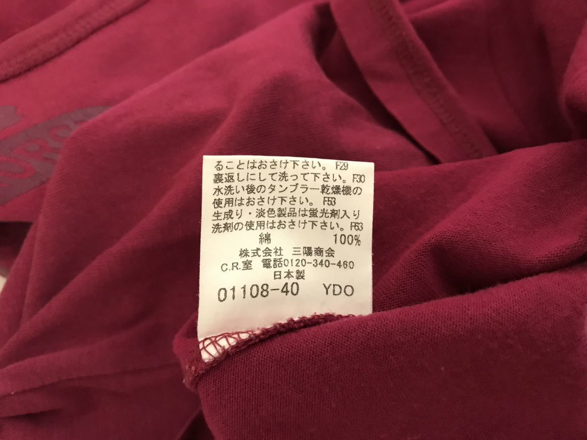 本物バーバリーブラックレーベルBURBERRY BLACK LABELコットンプリント半袖Tシャツメンズアメカジサーフミリタリービジネスワークピンク2M