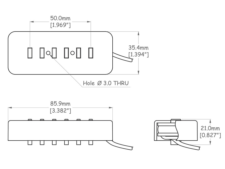 新品未使用 P-90 STAPLE Pickup SOAPBAR P-480 アルニコV ソープバー P90 Alnico-V ザグリ不要 Roswell LINDY LOLLAR Duncan SUGIZOの画像4