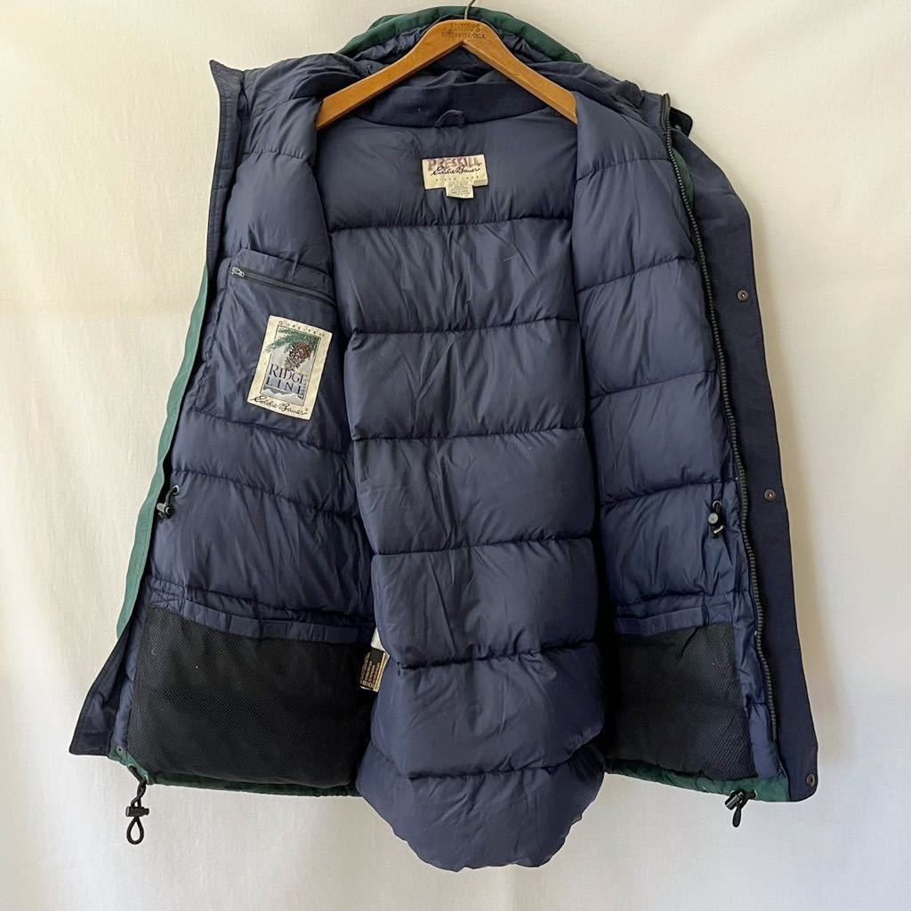 90s Eddie Bauer RIDGE LINE GORE TEX ダウンジャケット L グリーン ビンテージ 90年代 エディーバウアー リッジダウン ゴアテックス_画像9