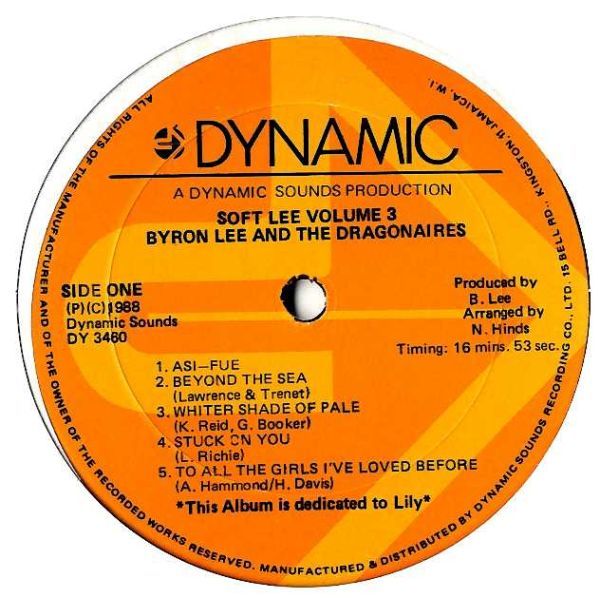 Byron Lee And The Dragonaires - Soft Lee Vol. 3 G076の画像1