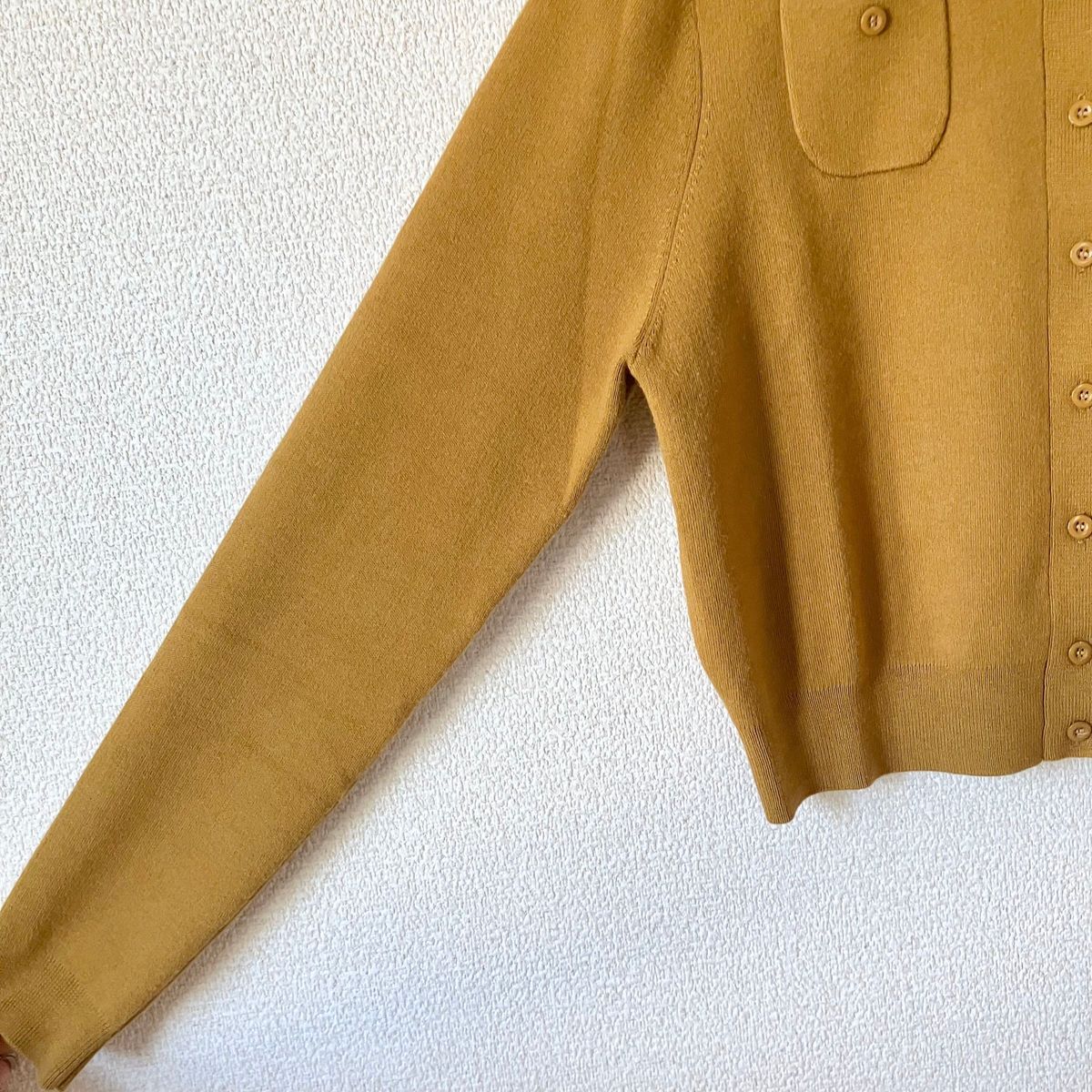CABaN コットンカシミヤ クルーネックカーディガン XS キャメル CABaN コットンカシミヤ クルーネックカーディガン XS キャメル