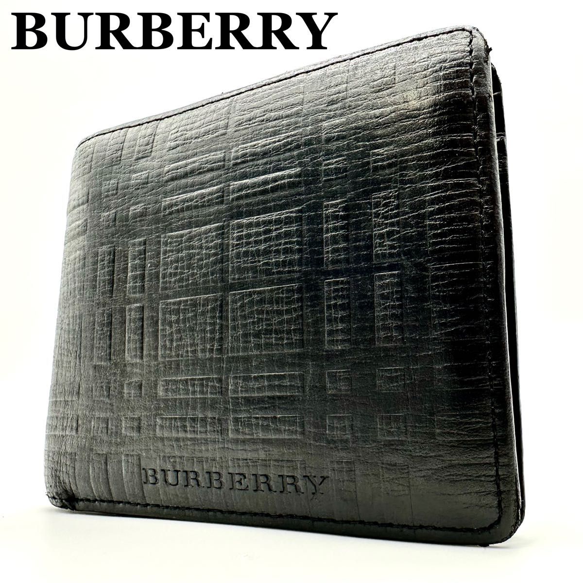 極美品】バーバリー BURBERRY 財布 二つ折り財布 wallet シャドー
