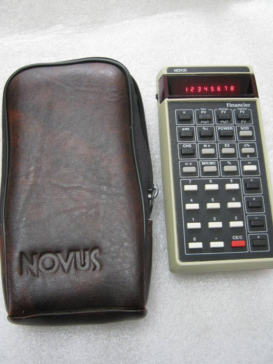 【電卓】ナショナルセミコンダクター製 NOVUS 財務金融関数電卓 赤色LED表示_画像1