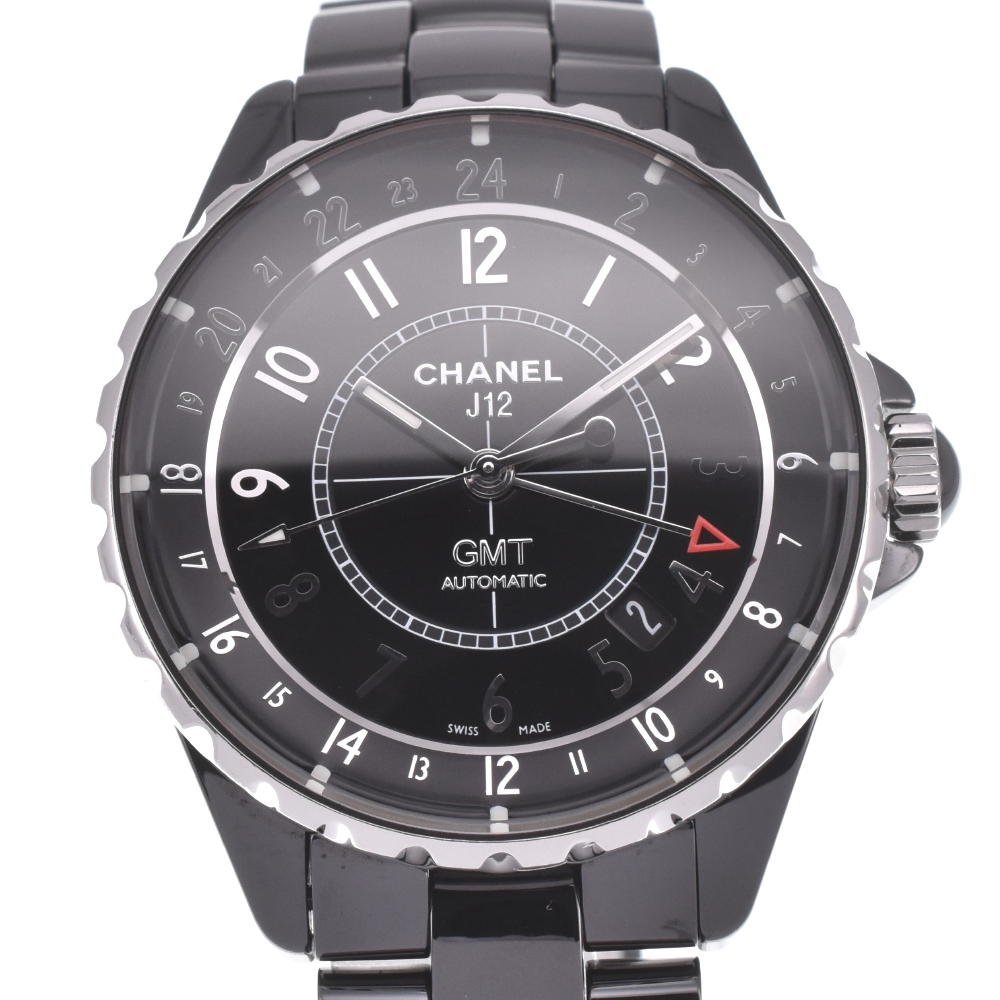 シャネル CHANEL H3102 J12 GMT セラミック 自動巻き メンズ 良品 箱・保証書付き H#125727