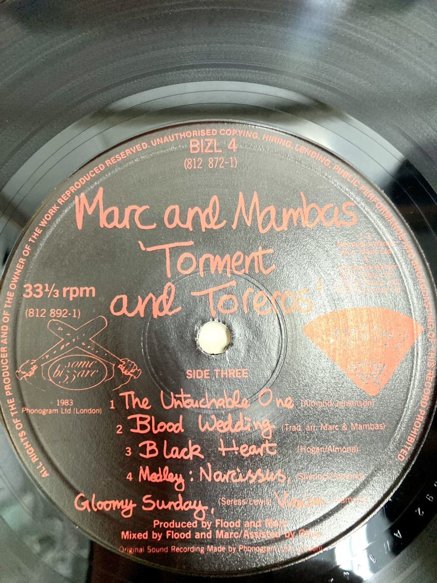 【美品】 Torment And Toreros / Marc And Mambas (Mark Almond マーク・アーモンド Soft Cell)【LP2枚 アナログレコード】スリーブ白_画像7