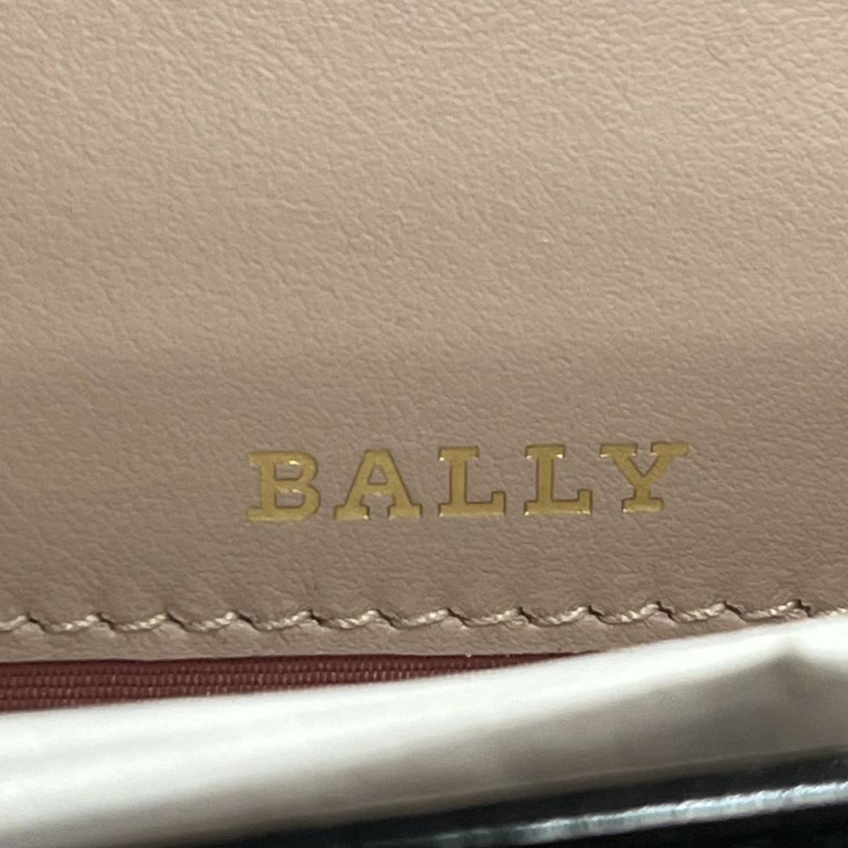 ○i5《未使用保管品》BALLY バリー カードケース 名刺入れ 本革 レザー小物 ゴールド金具 スナップボタン ユニセックス 男女兼用_画像9