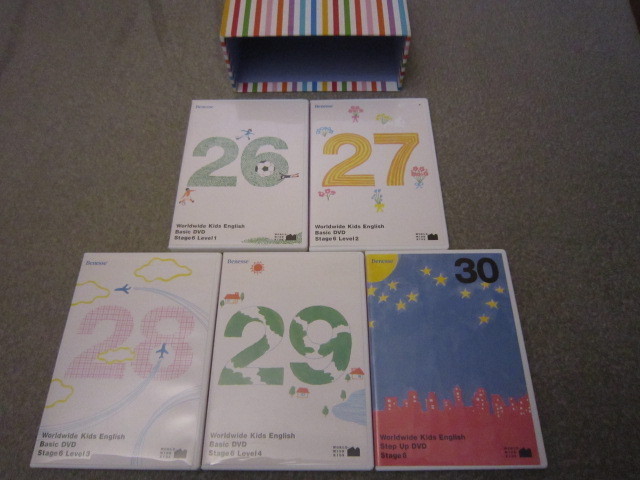 CD1442-【DVD】ベネッセ　WORLDWIDE KIDS ENGLISH STAGE6　まとめて　５枚　セット