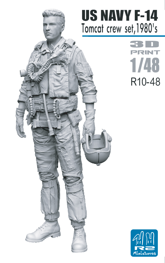 ◆◇R2Miniatures【R10-48】1/48 1980's米海軍F-14パイロットアイスマン◇◆_画像1