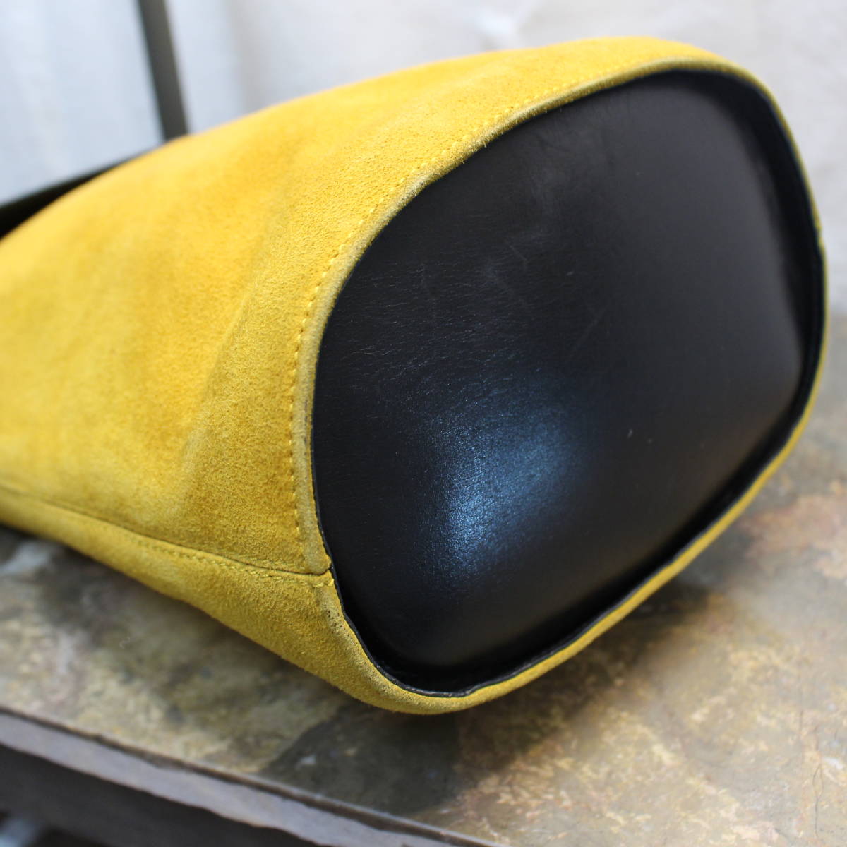 OLD CELINE CIRCLE LOGO BICOLOR LEATHER SHOULDER BAG MADE IN ITALY