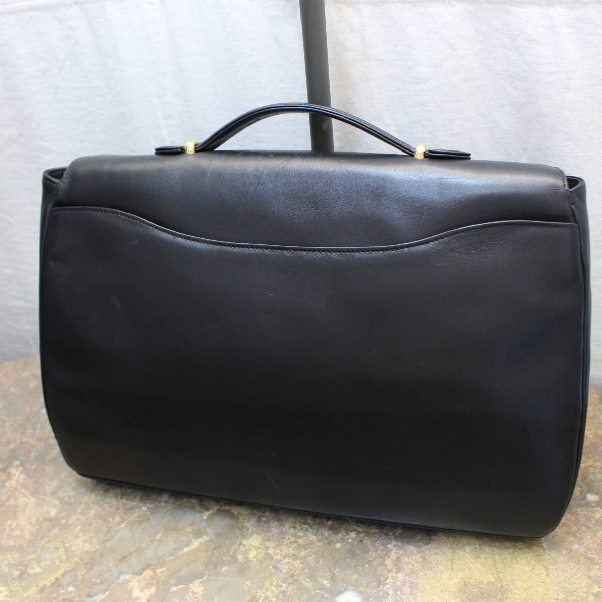 OLD Cartier LEATHER HAND BAG BUSINESS BAG MADE IN FRANCE/オールドカルティエレザーハンドバッグ(ビジネスバッグ)_画像4