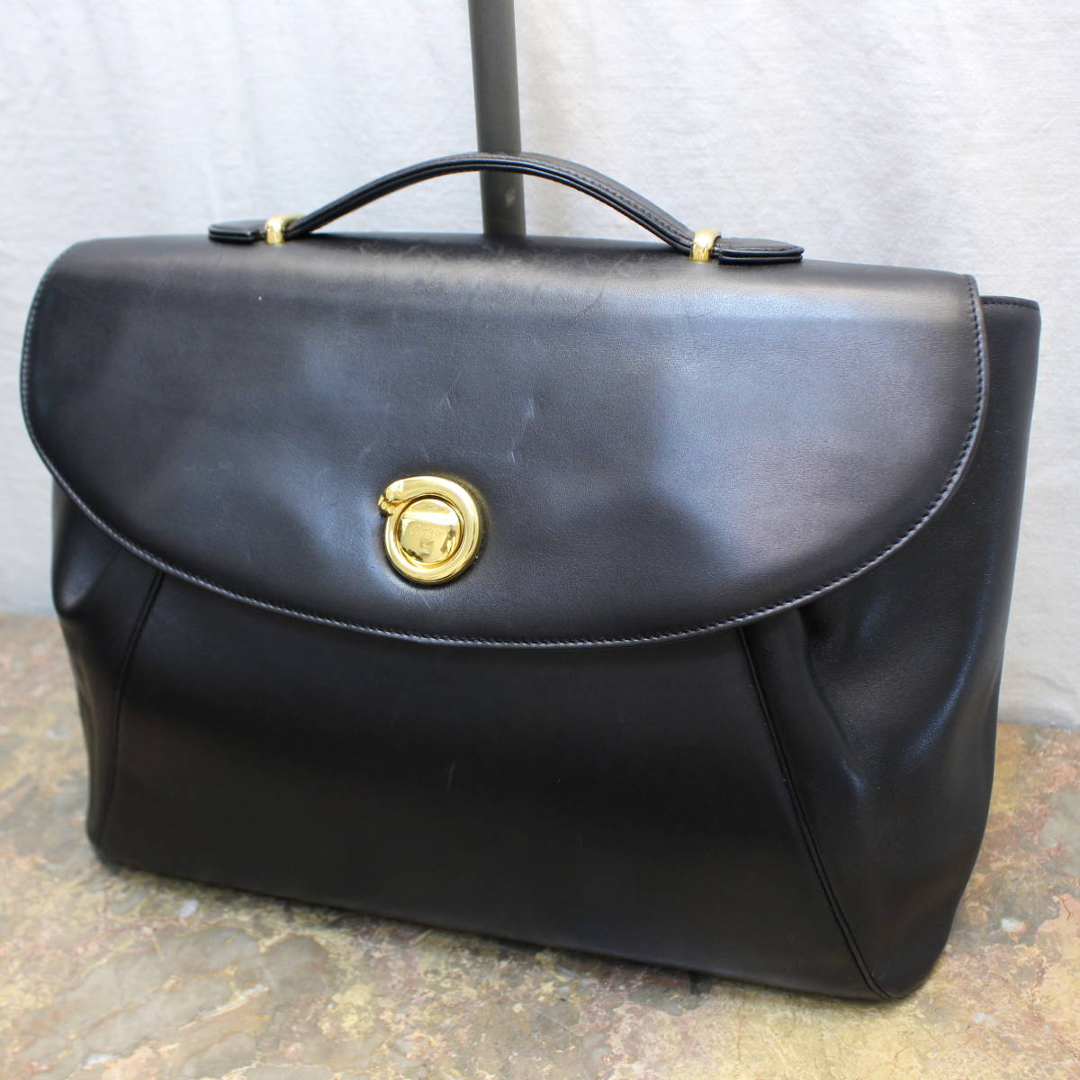 OLD Cartier LEATHER HAND BAG BUSINESS BAG MADE IN FRANCE/オールド