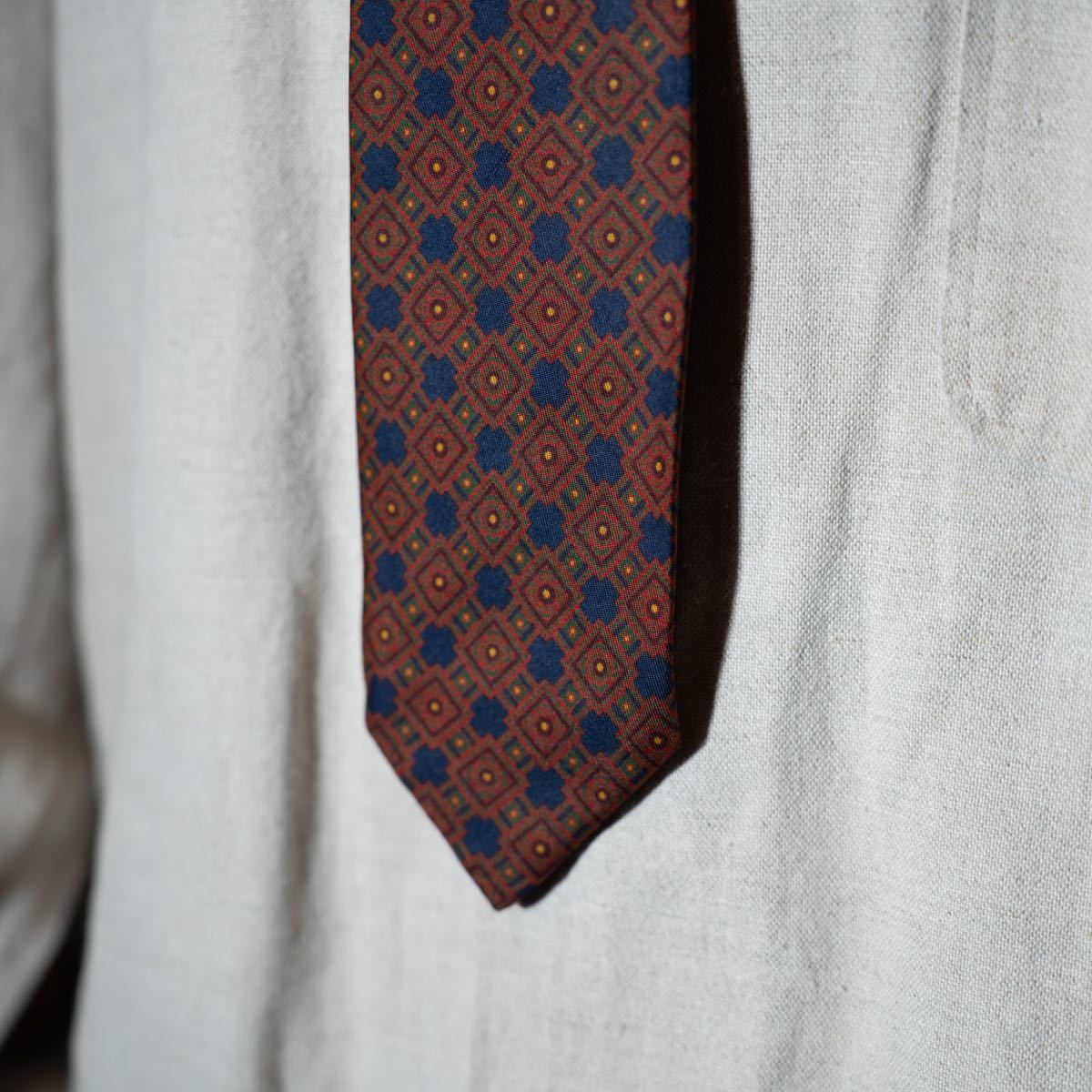 RETRO VINTAGE PATTERNED DESIGN SILK TIE/レトロ古着柄デザインシルクネクタイ_画像7