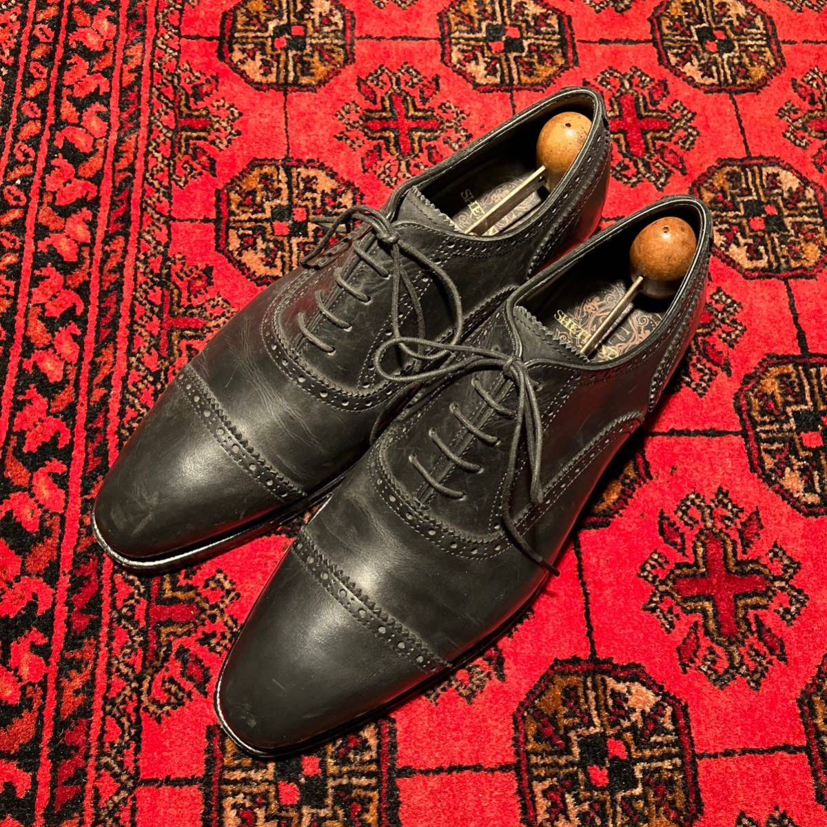 SHETLAND FOX LEATHER STRAIGHT TIP SHOES/シェットランドフォックス