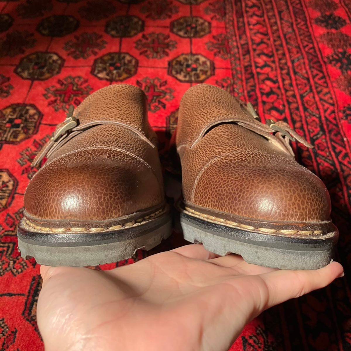 新品未使用PARABOOT WILLIAM LEATHER DOUBLE MONK STRAP SHOES