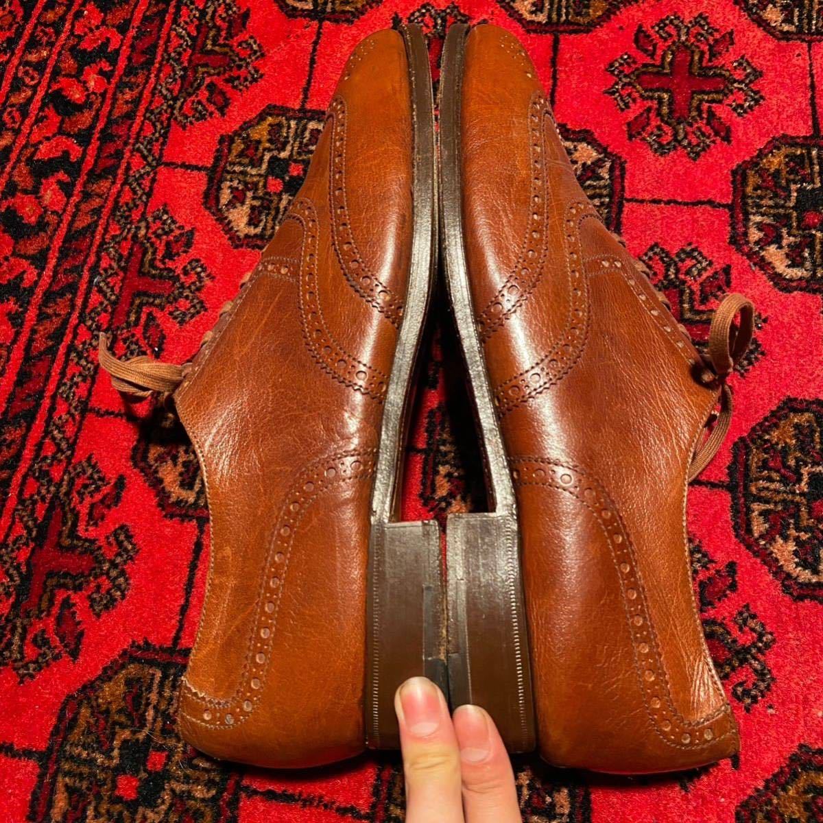 Ralph Lauren CROCKETT&JONES LEATHER WING TIP SHOES/ Ralph Lauren Crockett & Jones кожа wing chip обувь 