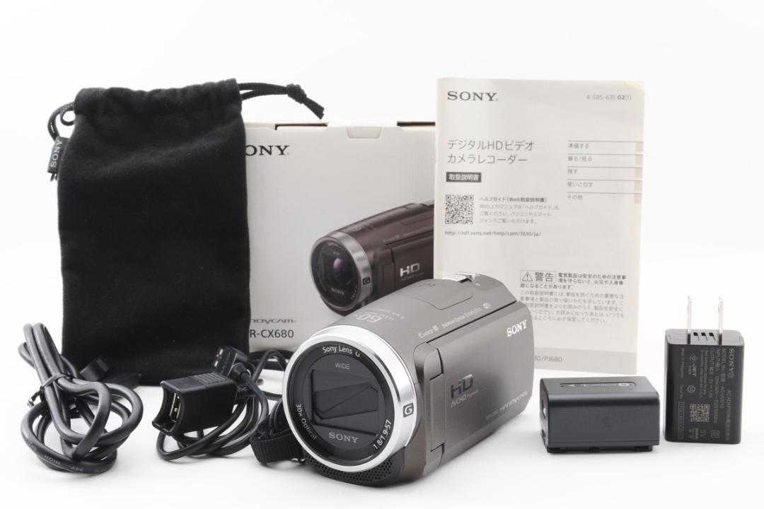 美品】SONY HDR-CX680(TI) ビデオカメラ ハンディカメラ-