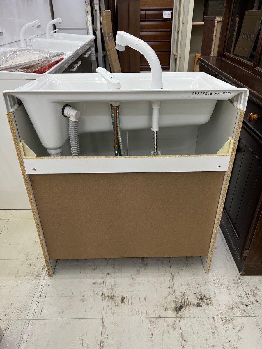 TOTO 洗面台 Vシリーズ 幅750 奥行520 高さ1900 ホワイト LDPA075BAGE