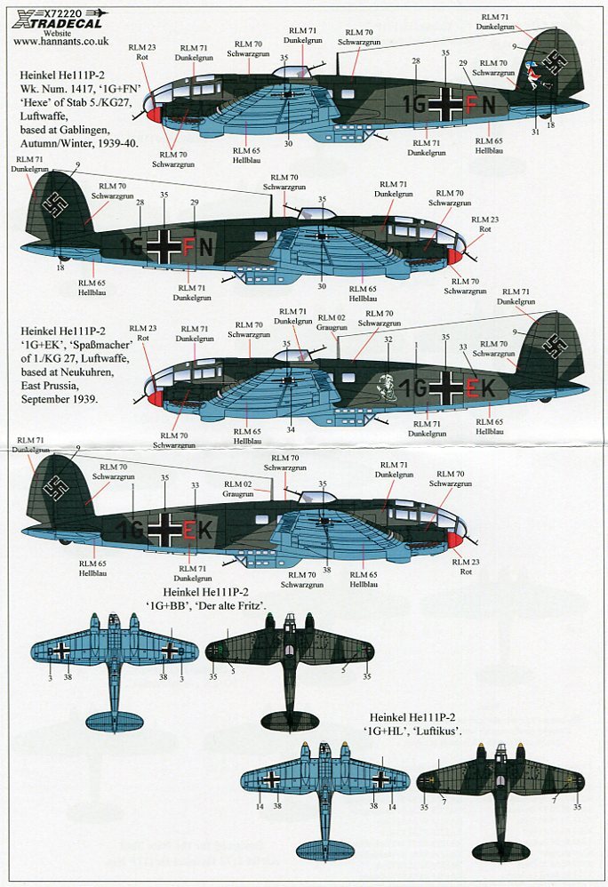 1/72 エクストラデカール　ハインケル He 111P-2_画像4