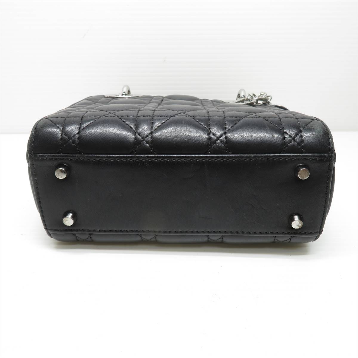  Christian Dior 2WAY handbag reti Dior kana -ju leather black 