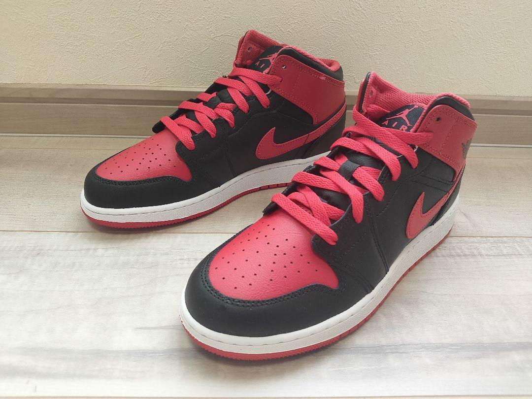 25cm 新品 NIKE AIR JORDAN 1 MID GS BRED TOE ナイキ エアジョーダン