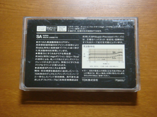 カセットテープ　TDK SA54　クローム　ハイポジション　中古　Type II High Position Audio Cassette _画像2