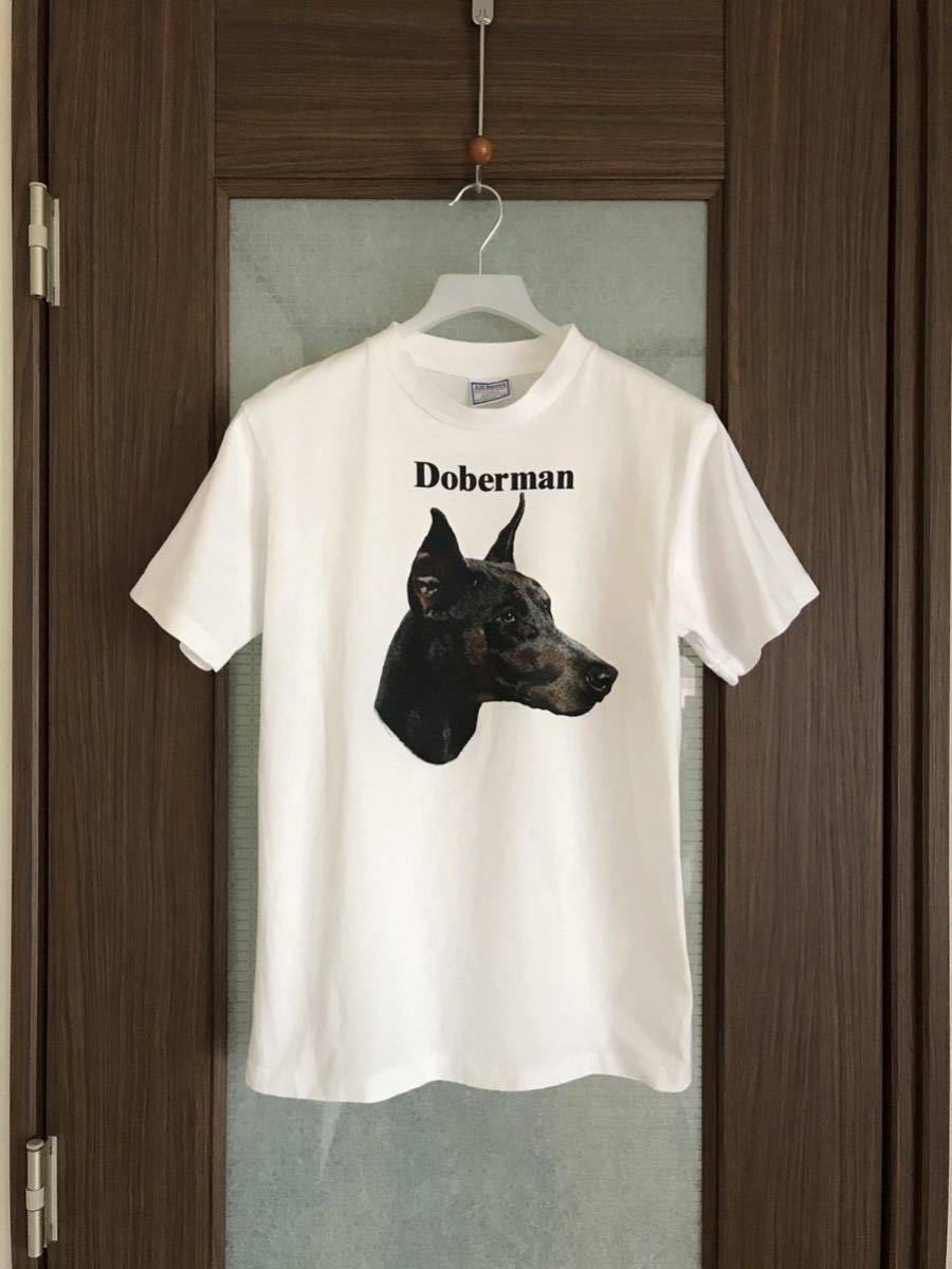 90s Vintage Dog Tee Doberman USA製 ヴィンテージ シングルステッチ コピーライトドーベルマン Tシャツ プリント 犬 猫 あいみょん