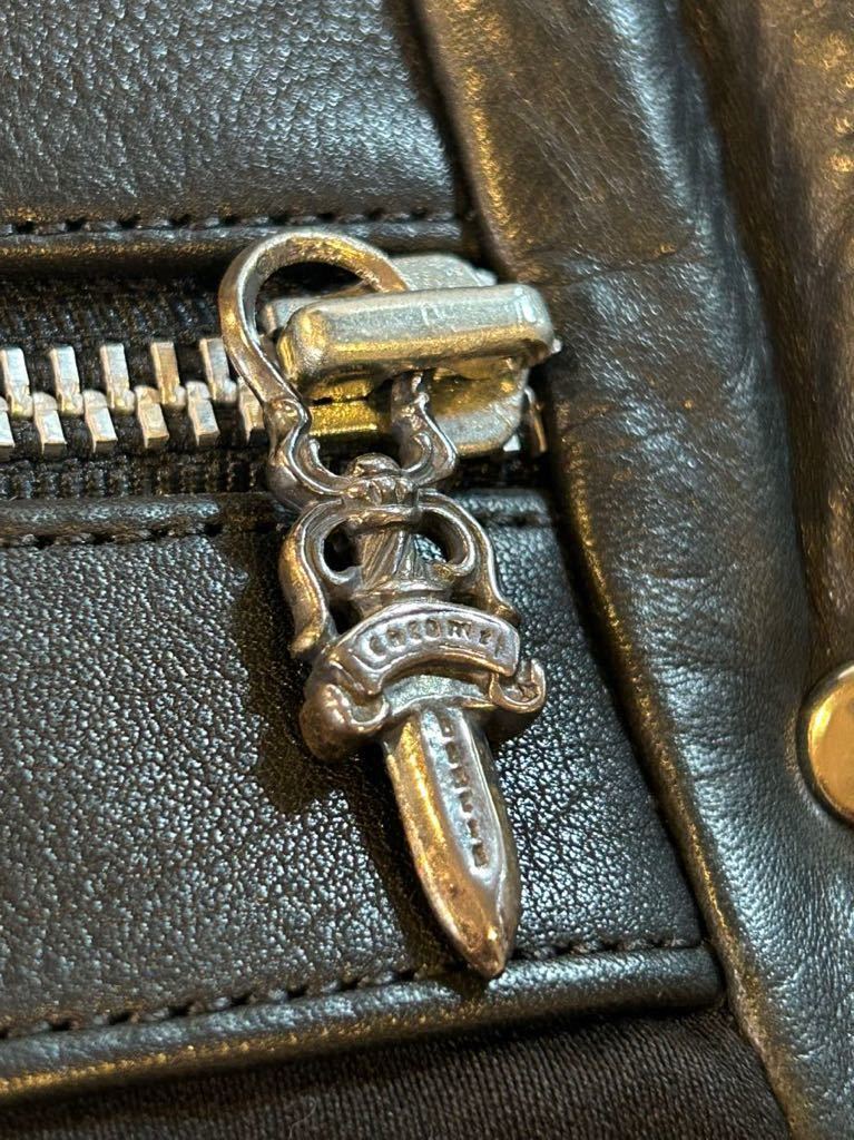 CHROME HEARTS クロムハーツ ビンテージレザーベスト 山羊革 XXL CHROME HEARTS クロムハーツ ビンテージレザーベスト 山羊革 XXL