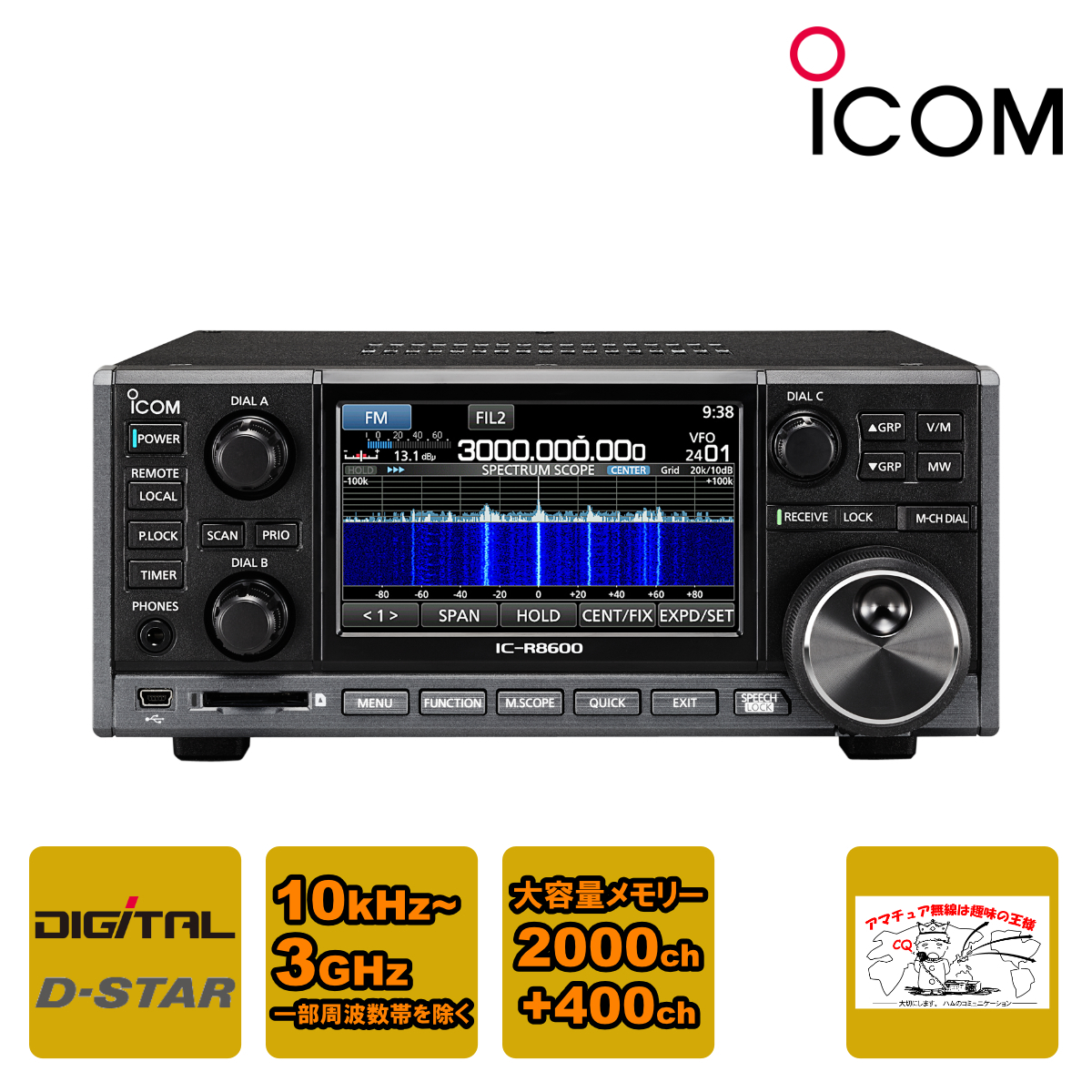 IC-R8600 Icom коммуникация ресивер 10kHz~3GHz( часть частота obi за исключением )