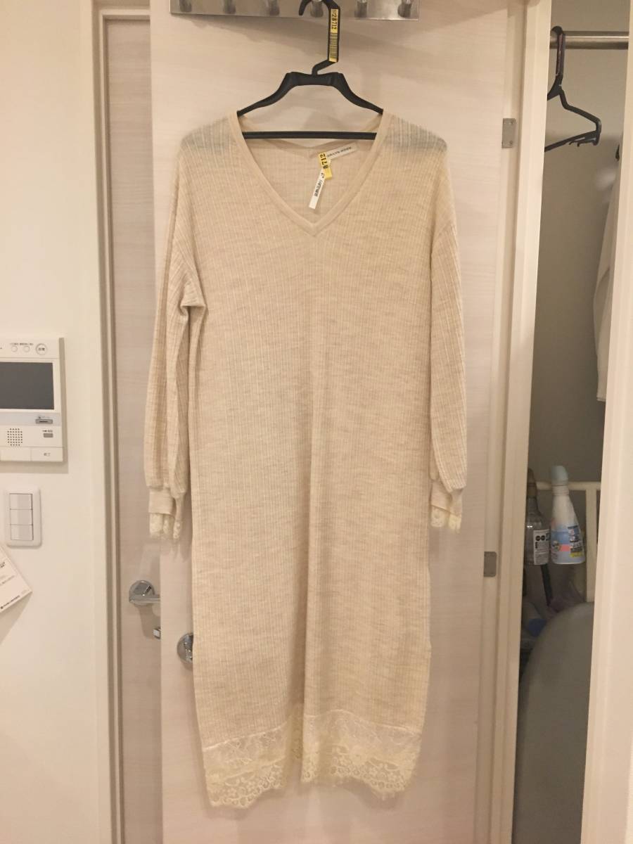 ESTNATION エストネーション購(gòu)入 Marilyn Moon レースニットワンピース アイボリー