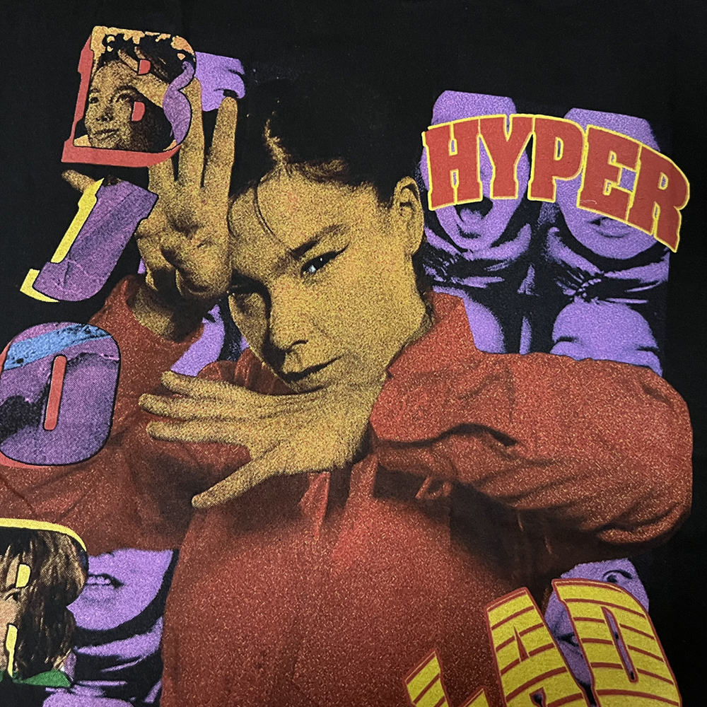 XL Bjork ビョーク Tシャツ Hyper Ballad Army of me ビンテージ ブートレグ風デザイン 黒ブラック 新品ビッグサイズ ロック 90s 両面 レア_画像6