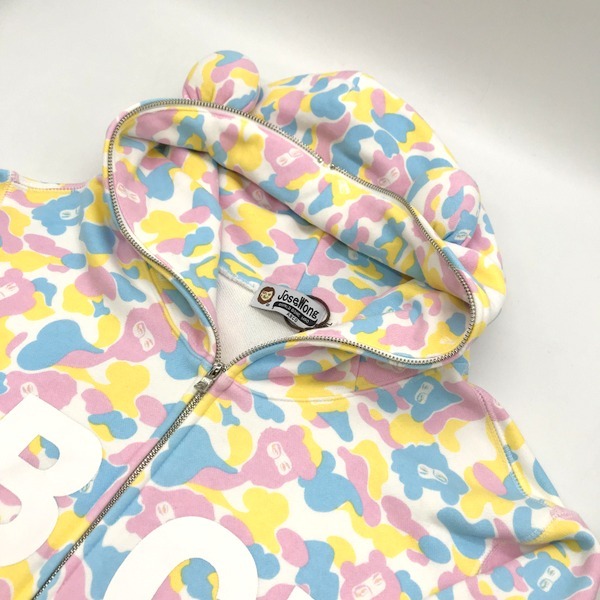 josewong ABCD ZIP UP CANDY フーディー ジップアップ パーカー メンズ Lサイズ マルチカラー系 アベイジング エイプ トップス B2841◆_画像3