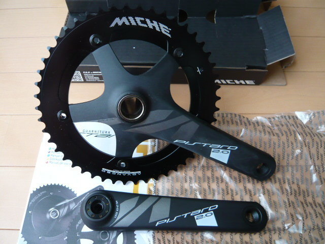 MICHE ミケ PISTARD 2.0 CHAINSET チェーンリング48T 165mm BLACK track piste トラック ピスト _画像1